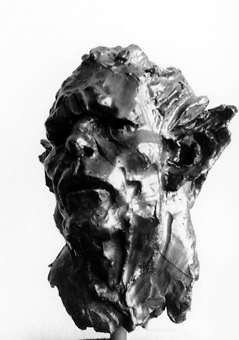 plaster portrait sculpture